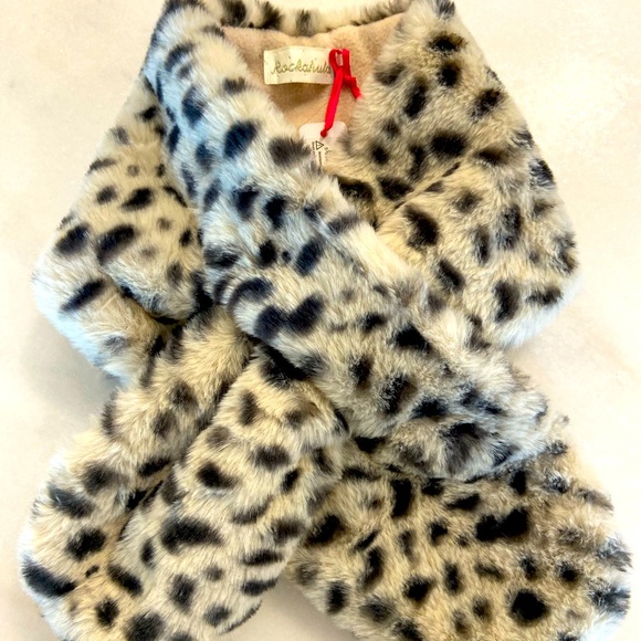 Leopard faux fur toddler shawl - Picture 1 of 4
